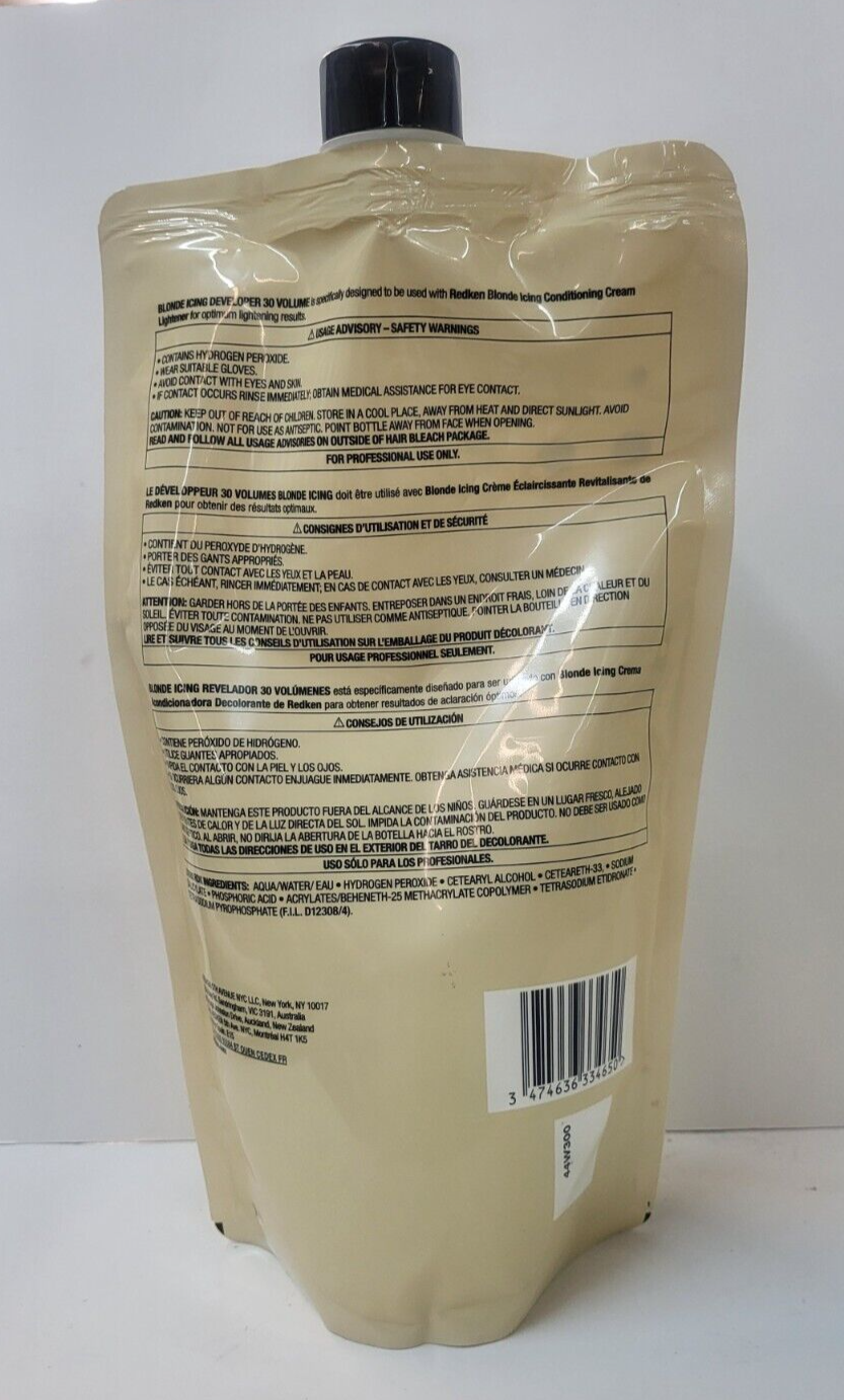 REDKEN BLONDE IDOL (USED PRODUCT) BLONDE ICING 30 VOLUME CREAM DEVELOPER 33.8 oz - Image 2