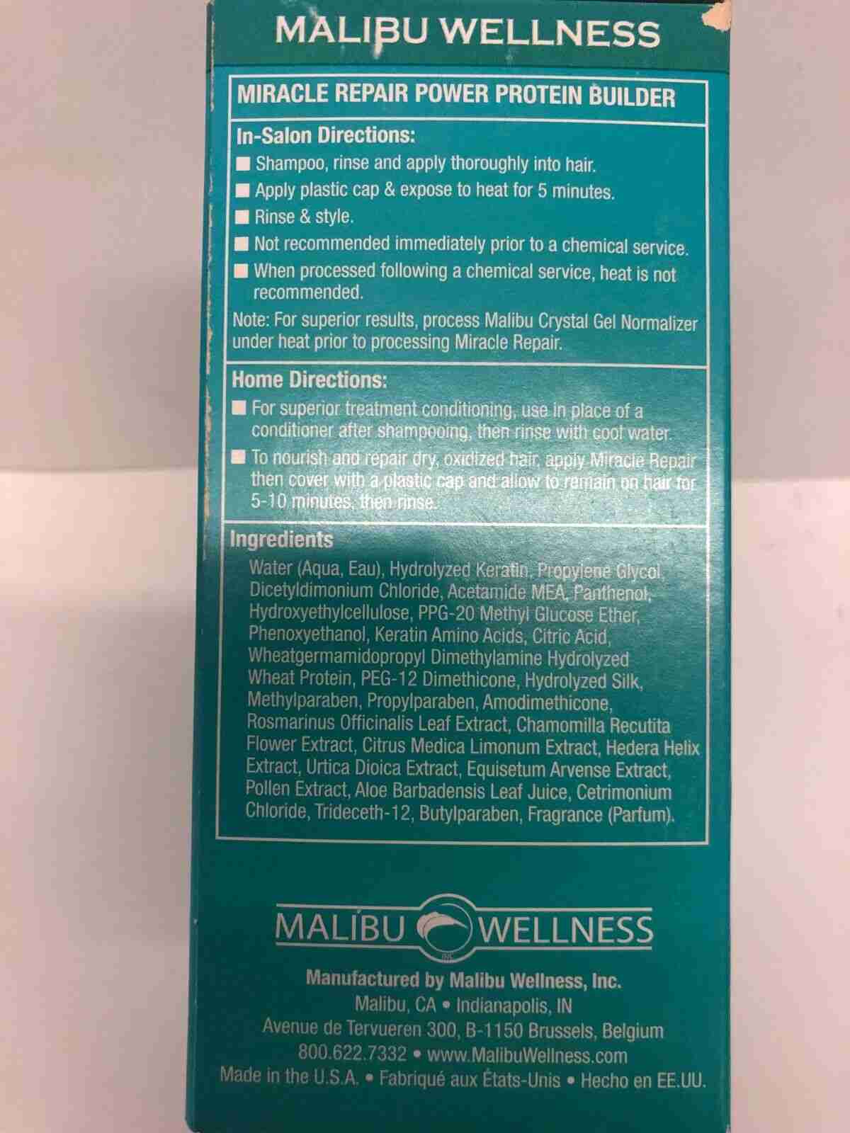 5 Packs ~ MALIBU Wellness Miracle Repair Power Protein Builder Treatment ~ 14 ml - Image 7