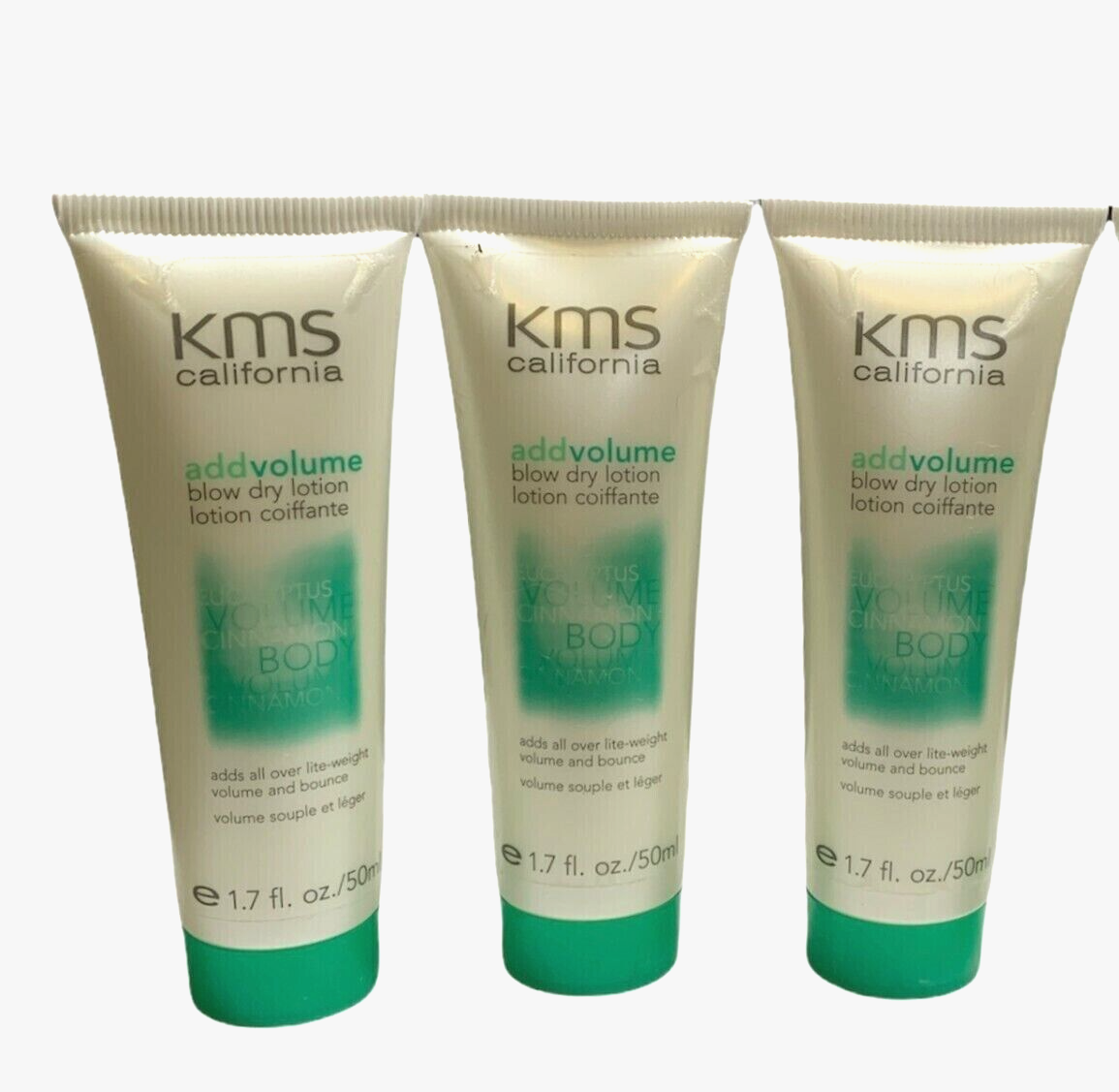 (Lot of 3) KMS California ADD VOLUME Blow Dry Lotion (Original Formula) ~1.7 oz.